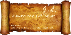 Grundhauser László névjegykártya